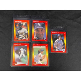 (5) 1992 Leaf Donruss Triple Plays Hof