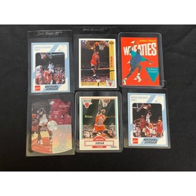 (6) Vintage Michael Jordan Basketball Cards