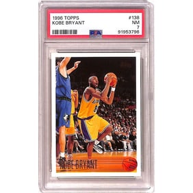 1996 Topps Kobe Bryant Rookie Psa 7