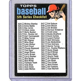 1971 Topps Baseball Unchecked Checklist
