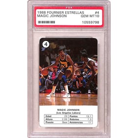 1988 Fournier Estrellas Magic Johnson Psa 10