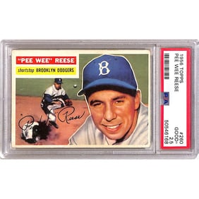 1956 Topps Peewee Reese Psa 2.5