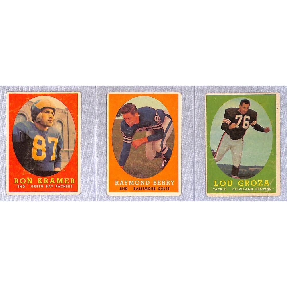 1958 Topps Football Star Lot (3) (1 of 2)
