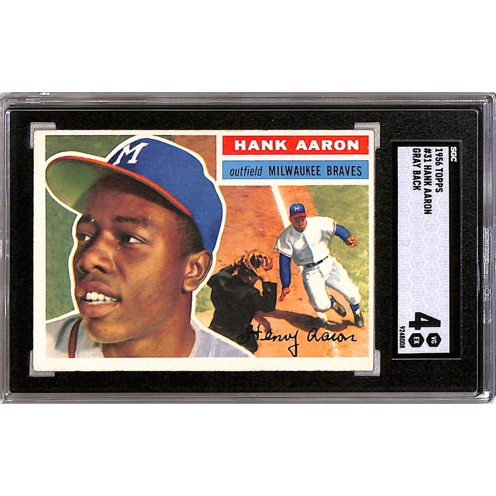 1956 Topps Hank Aaron Gray Back Sgc 4 (1 of 2)