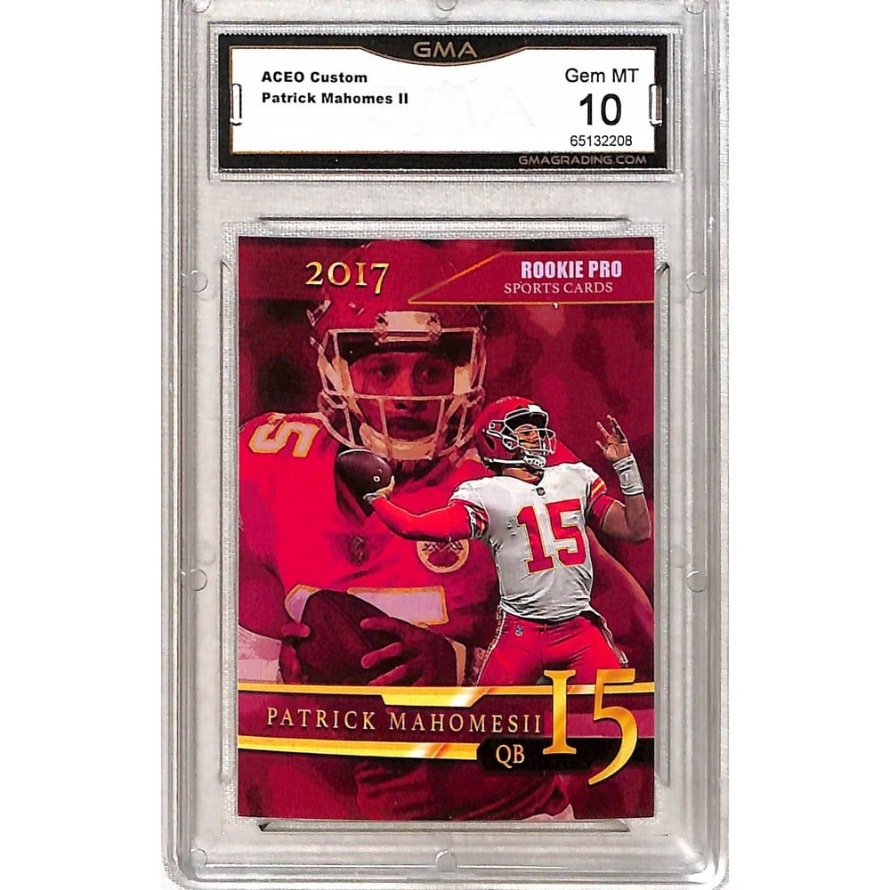 2017 Aceo Custom Patrick Mahomes Rookie Gma 10 (1 of 2)
