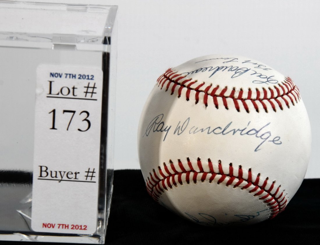 Baseball Signed by 6 Hall of Famers including Harm: Baseball Signed by 6 Hall of Famers including Harmon Killebrew, Ray Dandridge, Duke Snider, Bob Lemon,Lou Boudreau, and Willie McCovey,