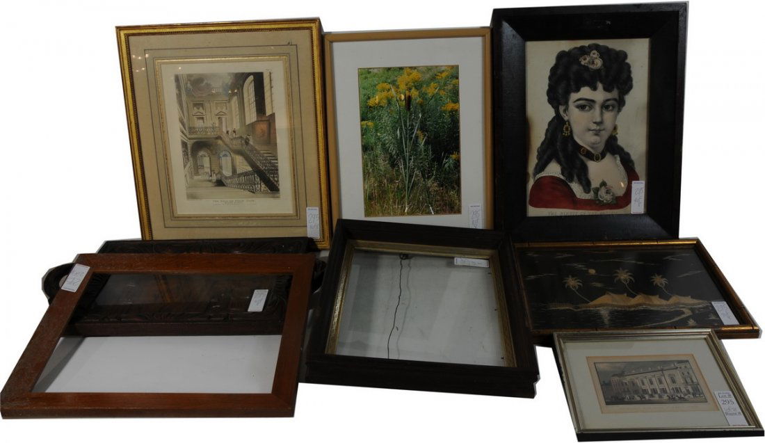 Crockford's Clubhouse at St. James St 6x3 1/2 Engr: Crockford's Clubhouse at St. James St 6x3 1/2 Engraved by William Tombleson Drawn by Tho H. Shepherd, photograph of one cat a nine tail and goldenrod 8 1/2 x 10, nylon tapestry with embroider straw in