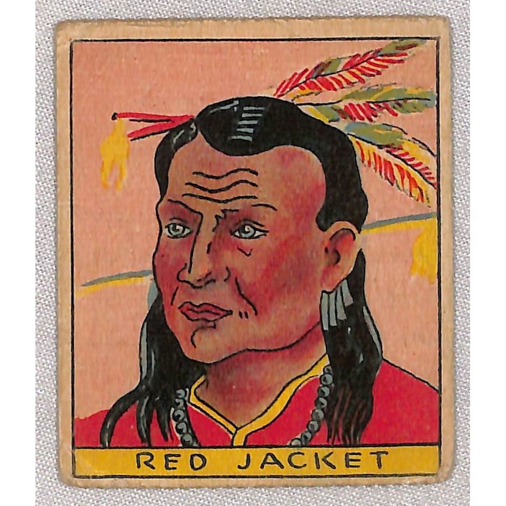 1930's Native American Red Jacket Card (1 of 2)