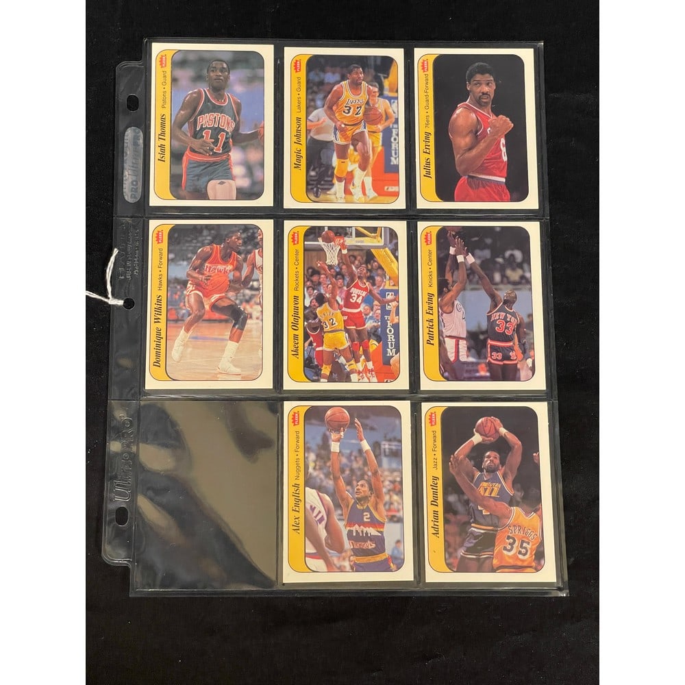 (8) 1986 Fleer Basketball Stickers (1 of 2)