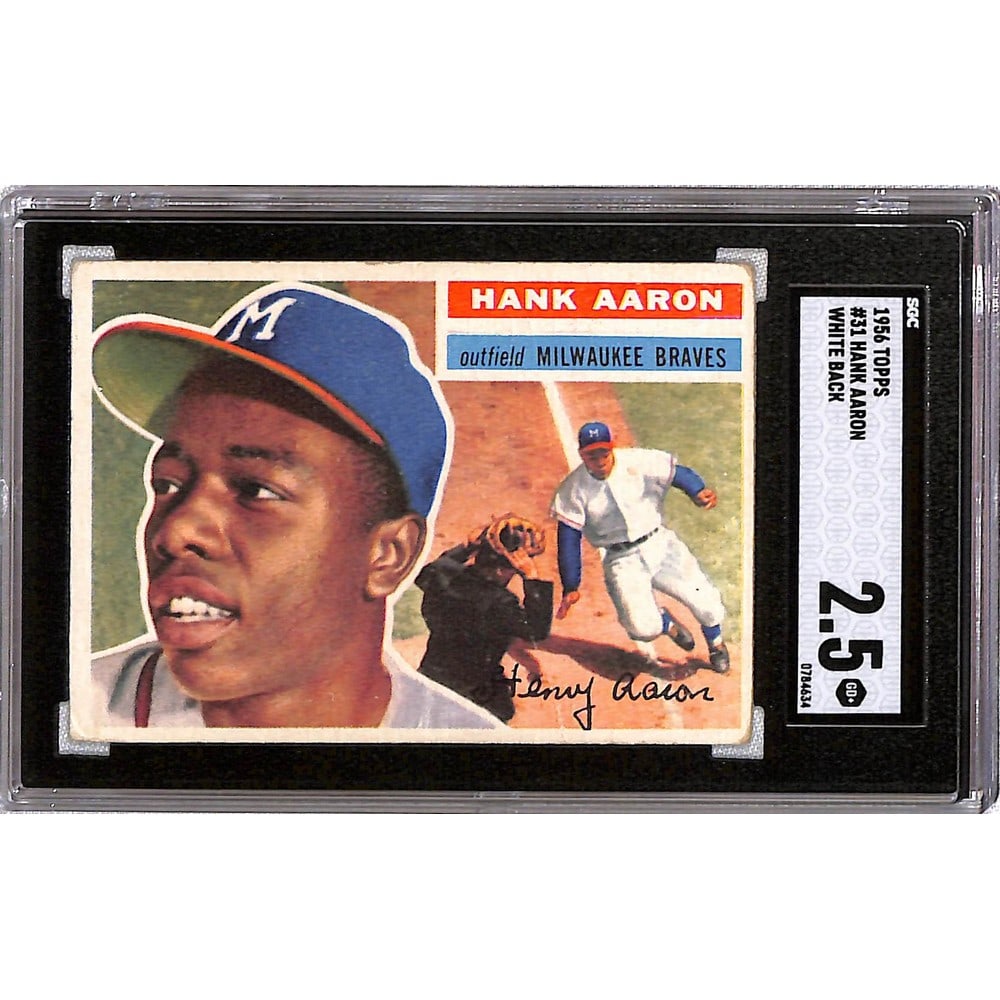 1956 Topps Hank Aaron White Back Sgc 2.5 (1 of 2)