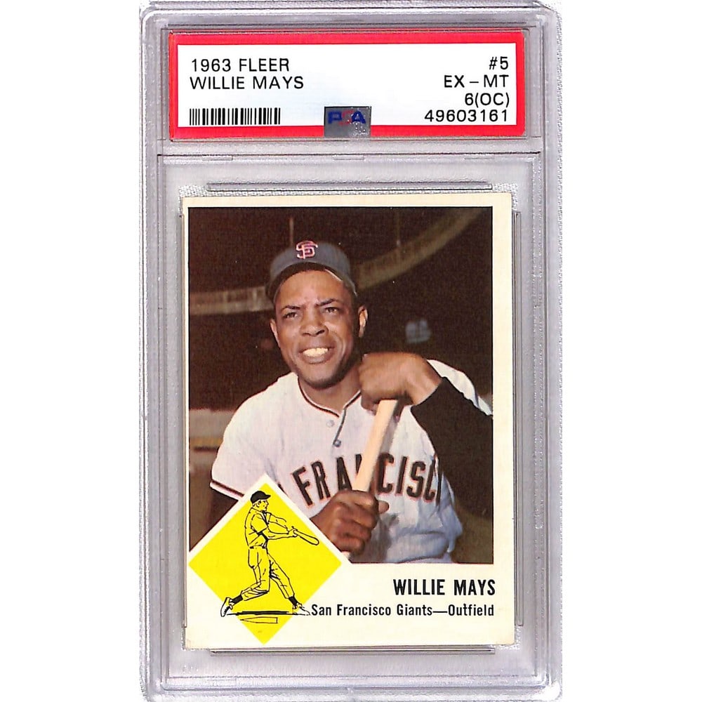 1963 Fleer Willie Mays Psa 6 Oc (1 of 2)