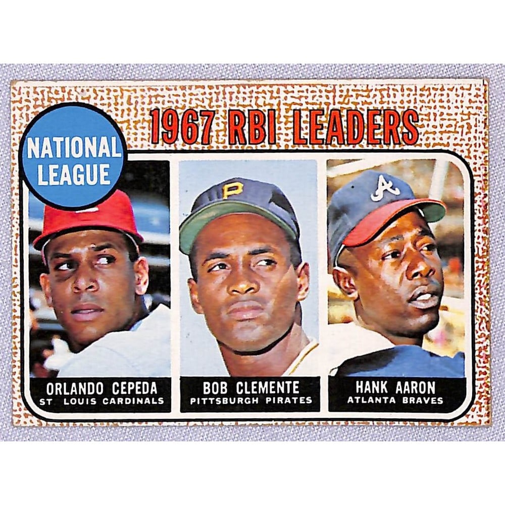 1968 Topps Rbi Leader Aaron/clemente (1 of 2)