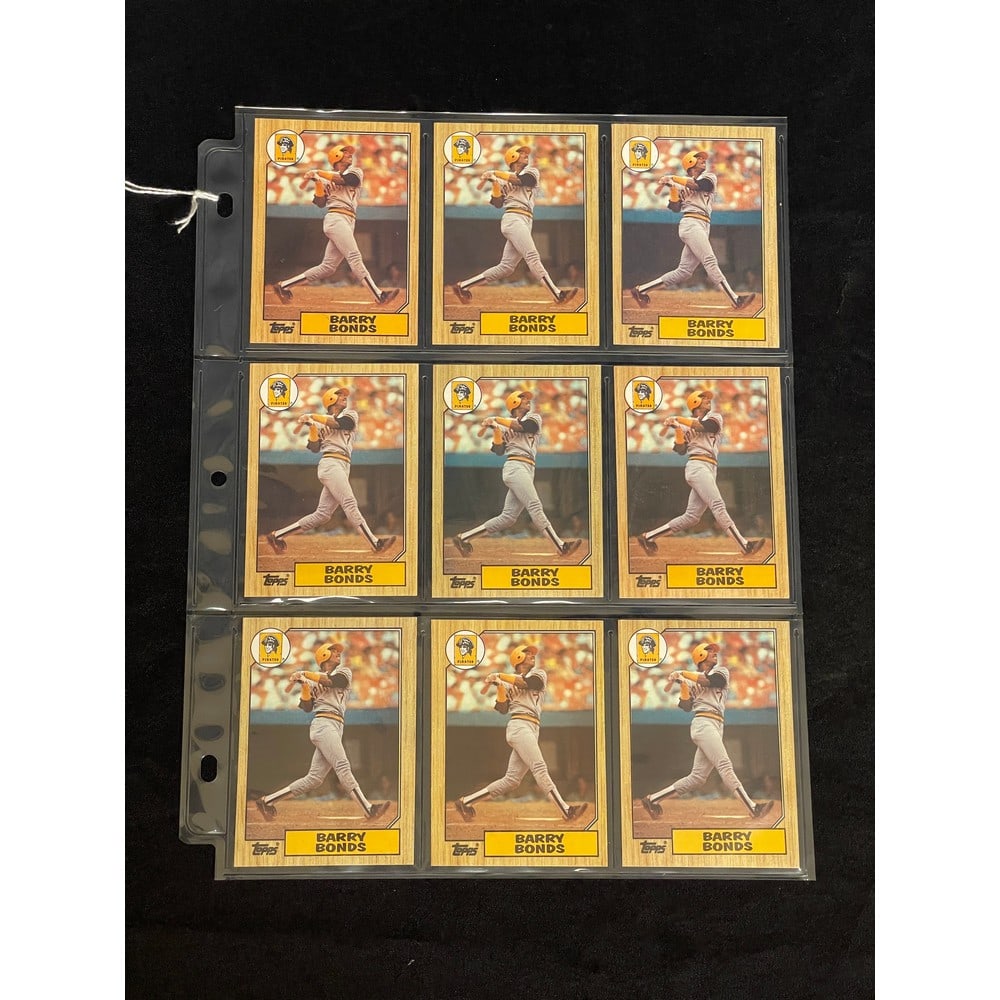 (9) 1987 Topps Barry Bonds Rookies (1 of 2)