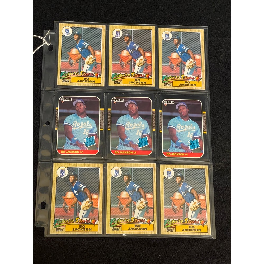 (9) 1987 Topps/donruss Bo Jackson Rookies (1 of 2)