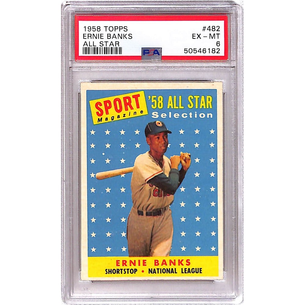 1958 Topps Ernie Banks Allstar Psa 6 (1 of 2)