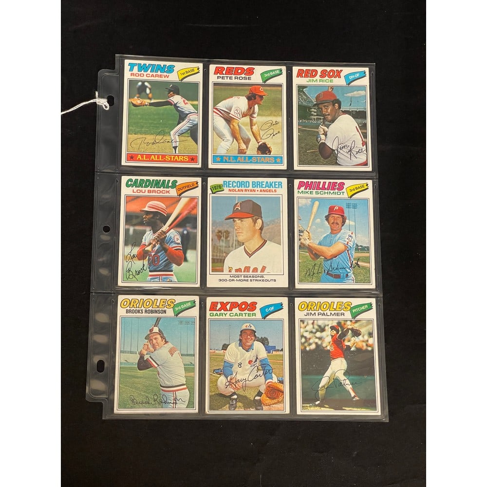 (9) 1977 Topps Baseball Stars/hof (1 of 2)