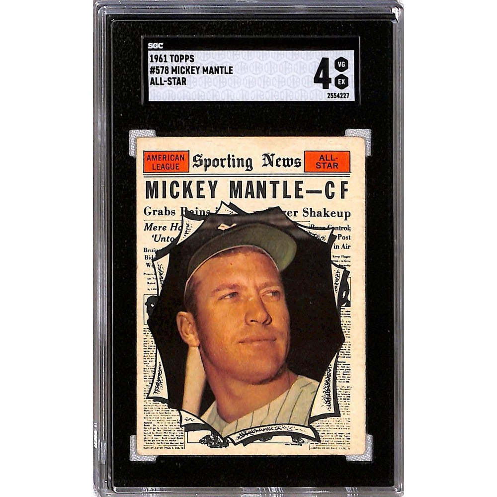 1961 Topps Mickey Mantle Allstar Sgc 4 (1 of 2)