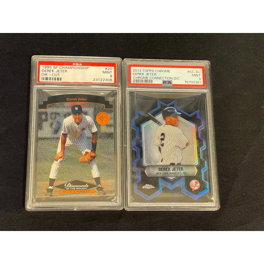 (2) Psa Graded Derek Jeter Die Cut Cards (1 of 2)