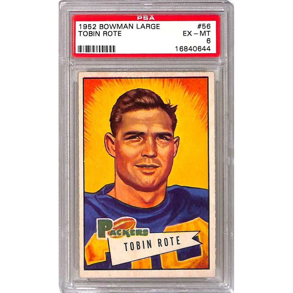 1952 Bowman Football Large Tobin Rote Psa 6 (1 of 2)