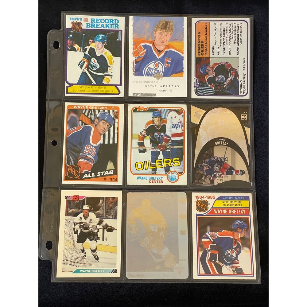 (9) Different Vintage Wayne Gretzky Cards (1 of 2)