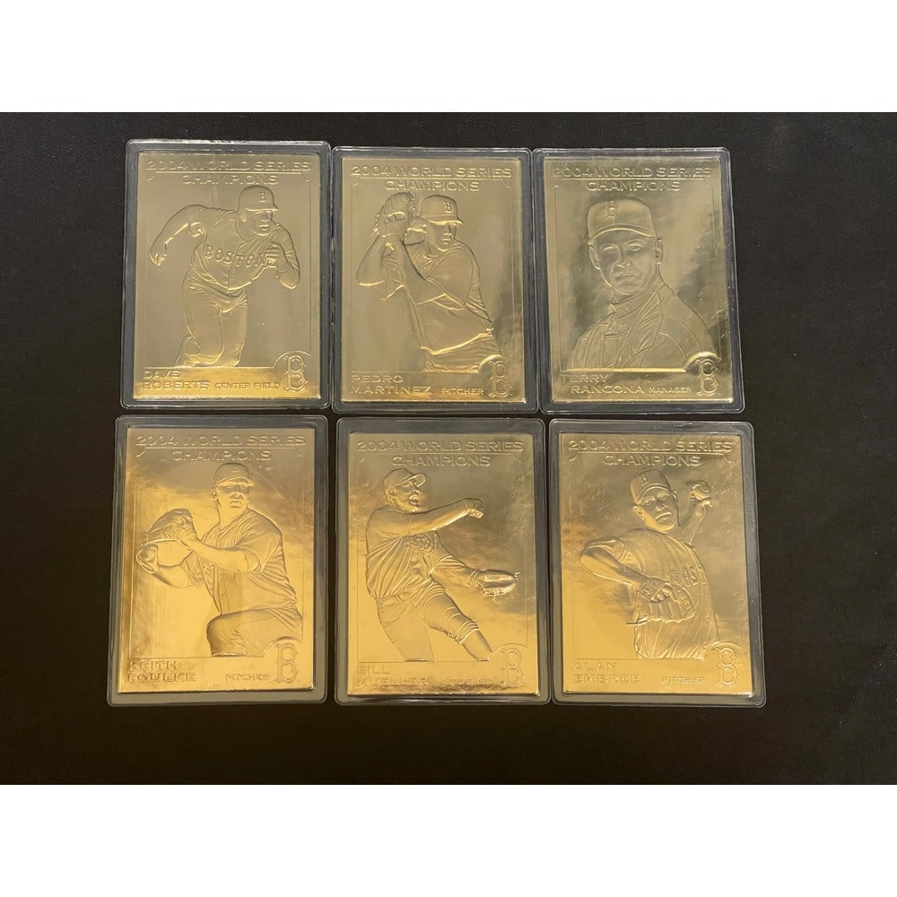 (16) Danbury Mint 23kt. 2004 Red Sox Cards: (16) Danbury Mint 23kt. 2004 Red Sox Cards