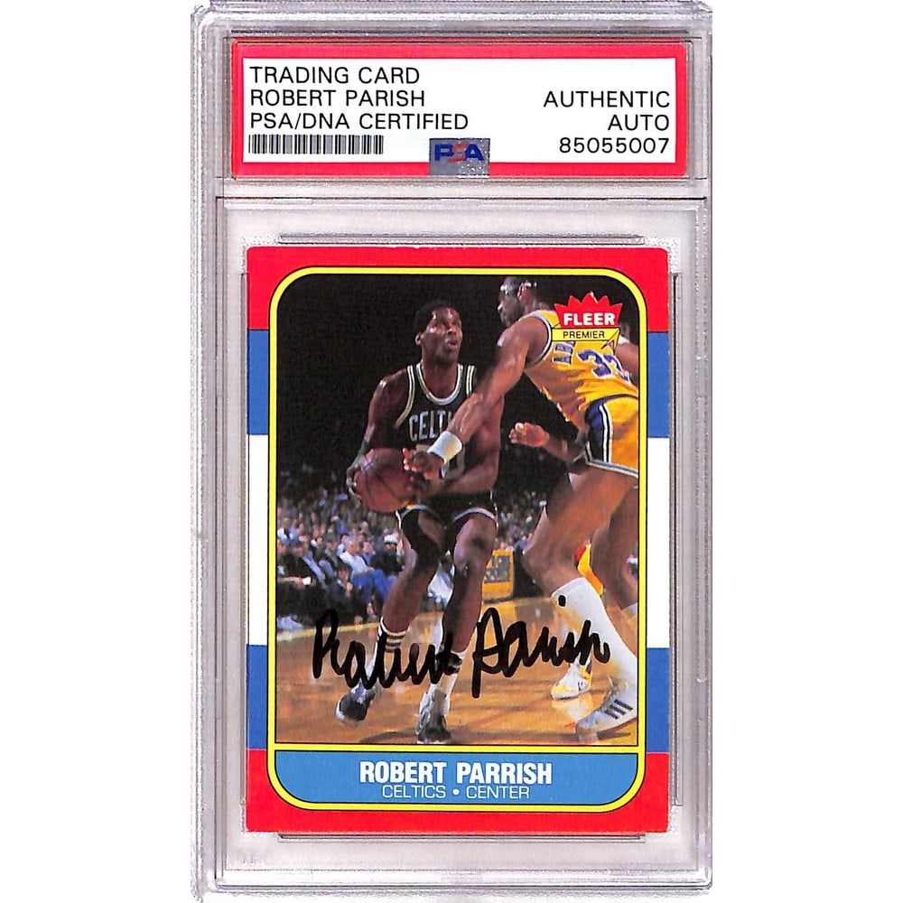1986 Fleer Robert Parrish Auto Psa Dna (1 of 2)