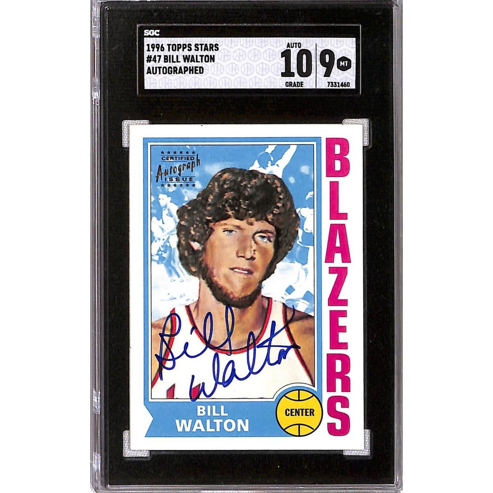 1996 Topps Bill Walton Auto Card Sgc 10/9 (1 of 2)