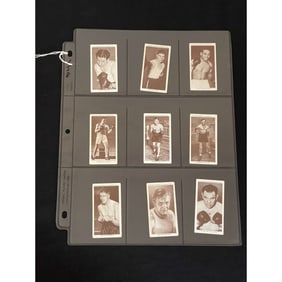 (9) 1928 Churchman Boxing Cards