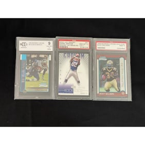 (3) Graded Football Rookie Cards