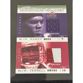 2003 Fleer Randy Moss/terrell Owens Jersey Card