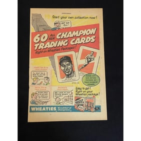 Wheaties Card Ad With Empty Pack/mikan Card