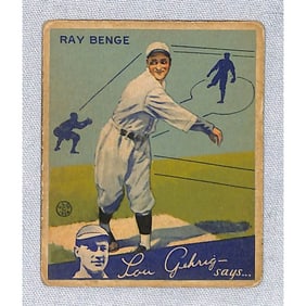 1934 Goudey Crease Free Ray Benge