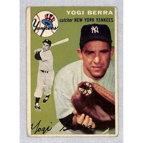 1954 Topps Yogi Berra Creased