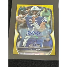 2022 Topps Gold Will Levis Rc Auto 8/75