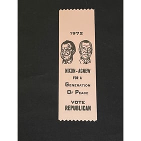 1972 Richard Nixon Campaign Ribbon