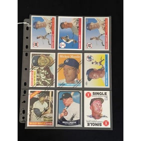 (9) High Grade Mickey Mantle Insert Cards