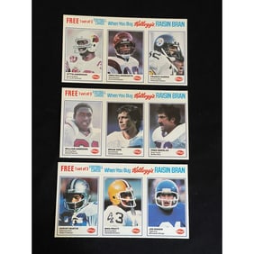 1982 Kellogg's Football Uncut Set Hof
