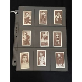 (9) 1928 Churchman Boxing Cards
