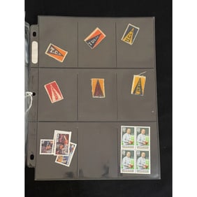 (24) 1949 College Mini Felt Pennants With Stamps