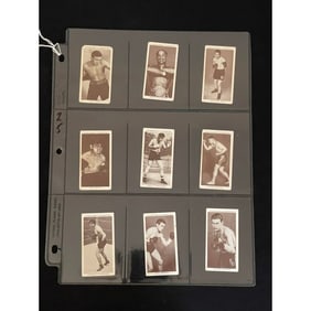 (9) 1928 Churchman Boxing Cards