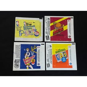 (9)vintage Basketball Wax Wrappers