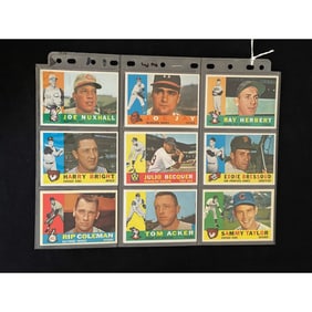(15) 1960 Topps Baseball Cards Nice Shape