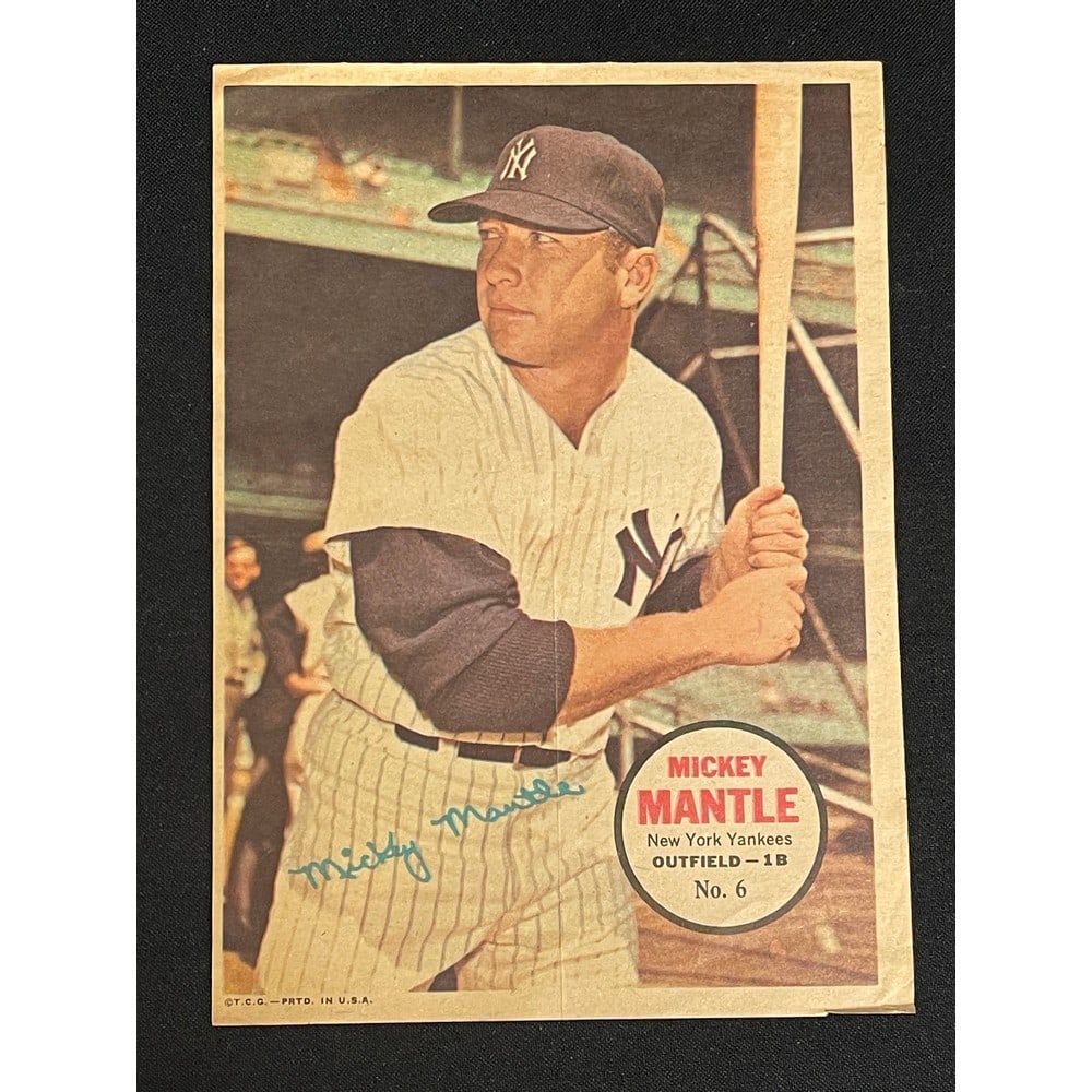 1967 Topps Baseball Poster Mickey Mantle (1 of 2)