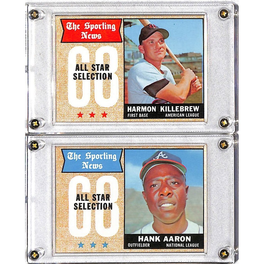 (2) 1968 Topps Baseball Allstars/hof (1 of 2)