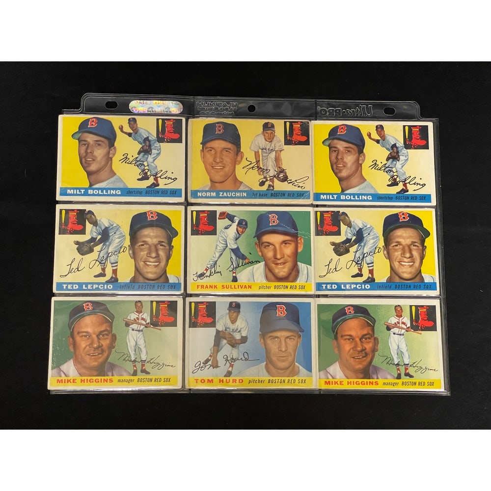(27) 1955 Topps Red Sox Team Set Cards (1 of 3)