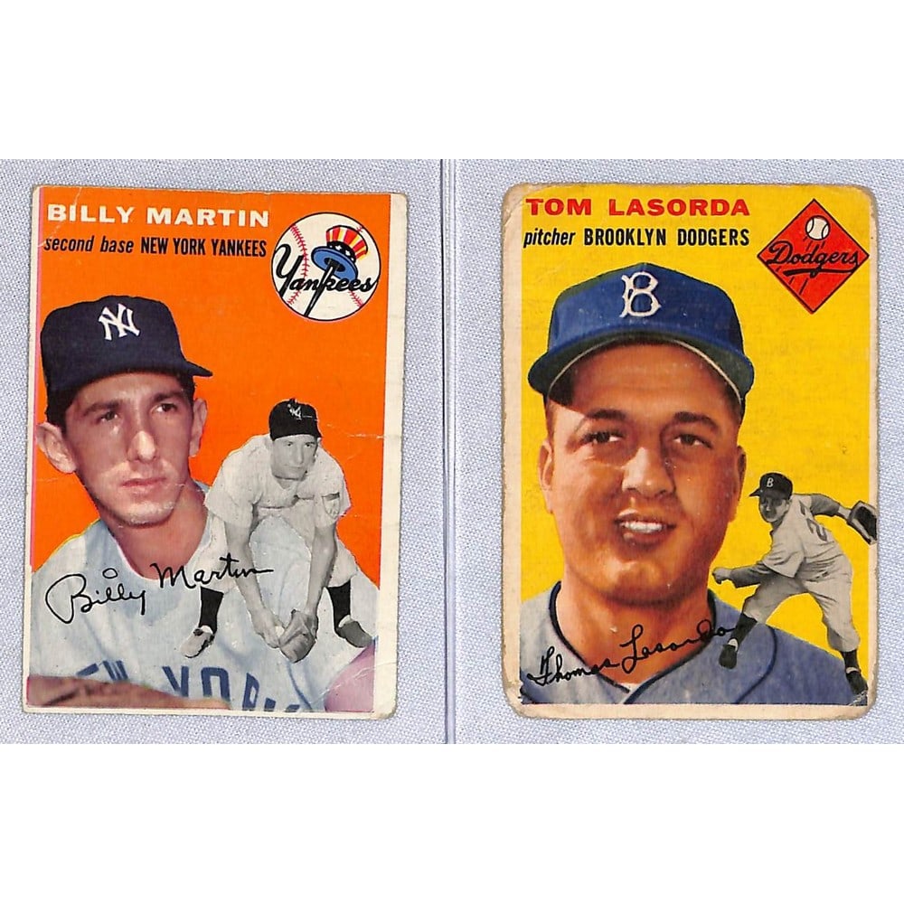 (2) 1954 Topps Baseball Hof Low Grade (1 of 2)
