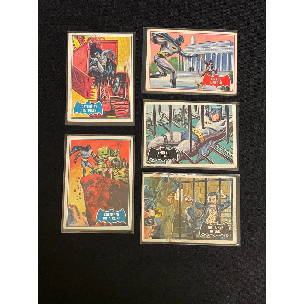 (2) Mixed Grade 1966 Batman Cards (1 of 3)
