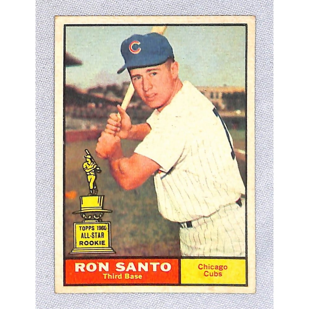 1961 Topps Crease Free Ron Santo Rookie (1 of 2)