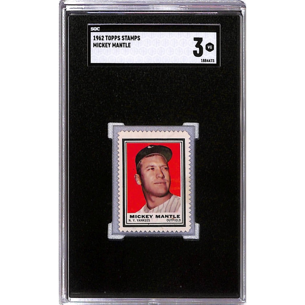 1962 Topps Mickey Mantle Stamp Sgc 3 (1 of 2)