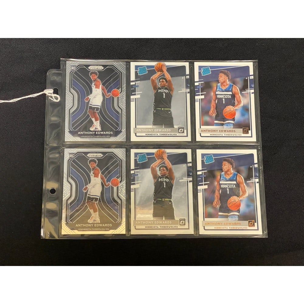 (6) High Grade Anthony Edwards Rookies (1 of 2)